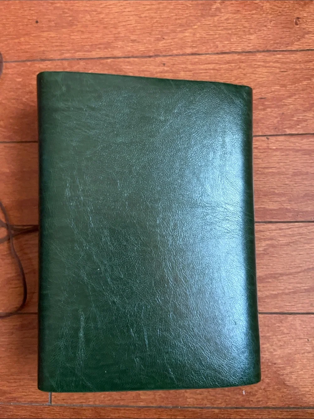 Embossed Tree Leather Journal - Forest Green